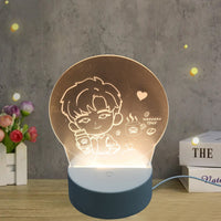 7041 3D Led Night Light Desk Lamp Lighting Lamp Practical 3D Night Light Creative Dream Sleep Led Desk Lamp Bedroom Bedside Light
