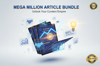 generate product image with seo ranking and engagement for Discover Mega Million Article Bundle, a top-selling digital product for entrepreneurs & learners. Immediate access, trending resources, best rate, and high-demand for 2025. Boost your skills or business with premium quality!