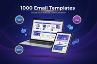 generate seo ranking engaging product image for Discover 1000 Email Templates, a top-selling digital product for entrepreneurs & learners. Immediate access, trending resources, best rate, and high-demand for 2025. Boost your skills or business with premium quality!