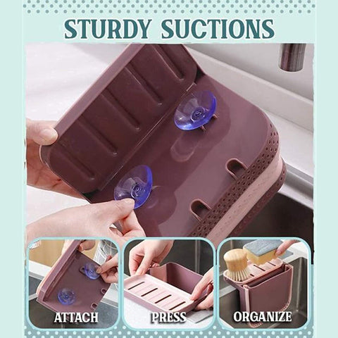 5856  Small Multifunction Sink Drain Basket - Universal & Foldable - Sink Trash Holder Sink Side Storage Drainer Strainer Basket, Foldable Kitchen Sink Drain Strainer for Food,Dish Drainer for Fruits, Vegetables