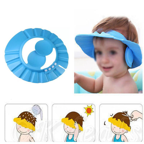 0378 Adjustable Safe Soft Baby Shower cap bhavnagar mall
