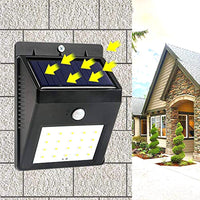213 Solar Security LED Night Light for Home Outdoor/Garden Wall (Black) (20-LED Lights) 