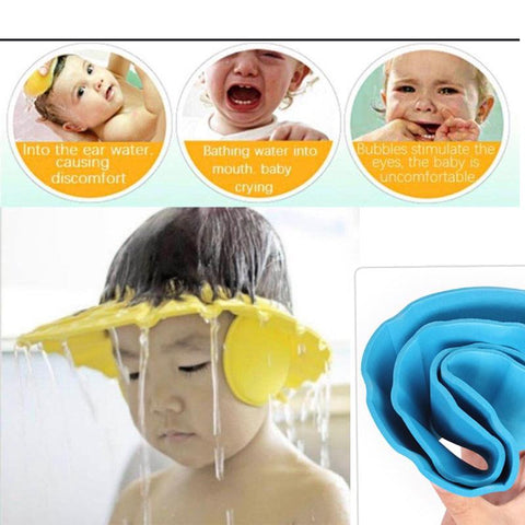 0378 Adjustable Safe Soft Baby Shower cap bhavnagar mall