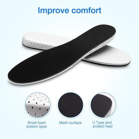 Men Women Invisible Height Increase Insoles Heel Lift Taller Shoe