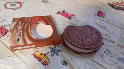 4166 ROUND BYTE BISCUITS DIARY NOTEBOOKS ORIGINAL BISCUITS SMELL WRITING PRACTICE BOOK EARLY LEARNING COPYBOOK PREMIUM BISCUITS BOOK ( 1PC BOOK / Black)