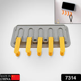 7314 Multi-Purpose Hook up Wall Mounted Hook Towel Hook Rack Foldable Wall Hooks Mobile Holder Stand Towel Hangers Wall Mounted Coat Rack Foldable Hook, Mobile Stand