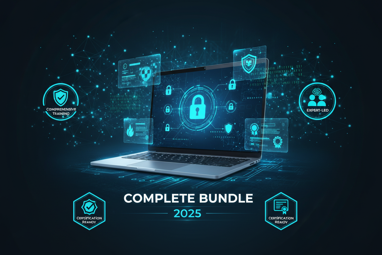 generate seo ranking engaging product image for cyber security course bundle 2025