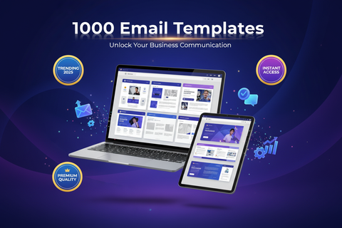 generate seo ranking engaging product image for Discover 1000 Email Templates, a top-selling digital product for entrepreneurs &amp; learners. Immediate access, trending resources, best rate, and high-demand for 2025. Boost your skills or business with premium quality!